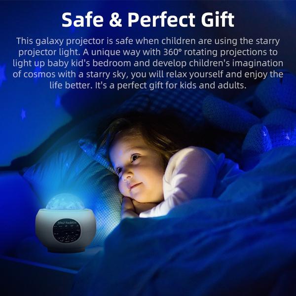 Bluetooth Star Projector Night Light Voice & Remote Control 32 Lighting Modes Built-in Music Player Star Galaxy Ocean Wave Projection Lamp Decor