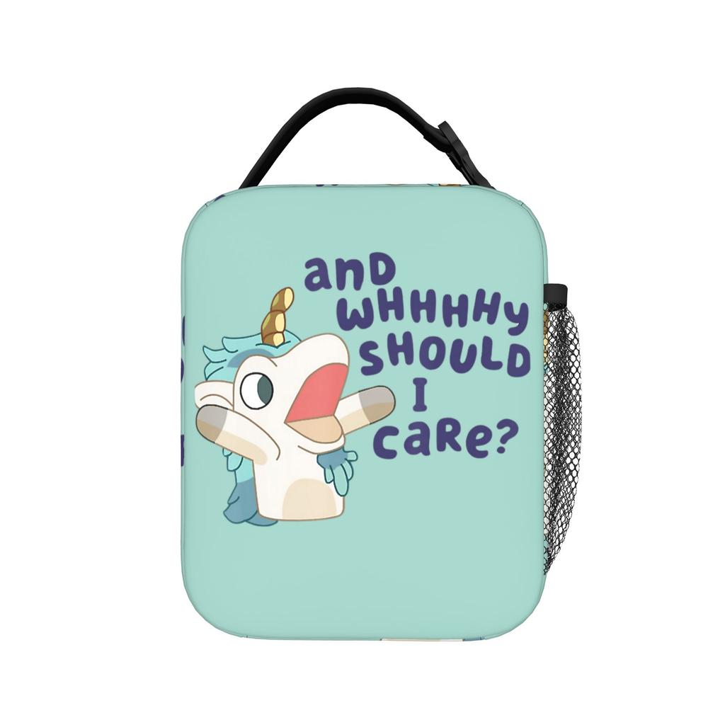 Unicorn AAAANNNDD Why Should I Care Lunch Bag For Girls Lunch Box Casual Cooler Bag Portable Insulated Oxford Thermal Lunch Bags
