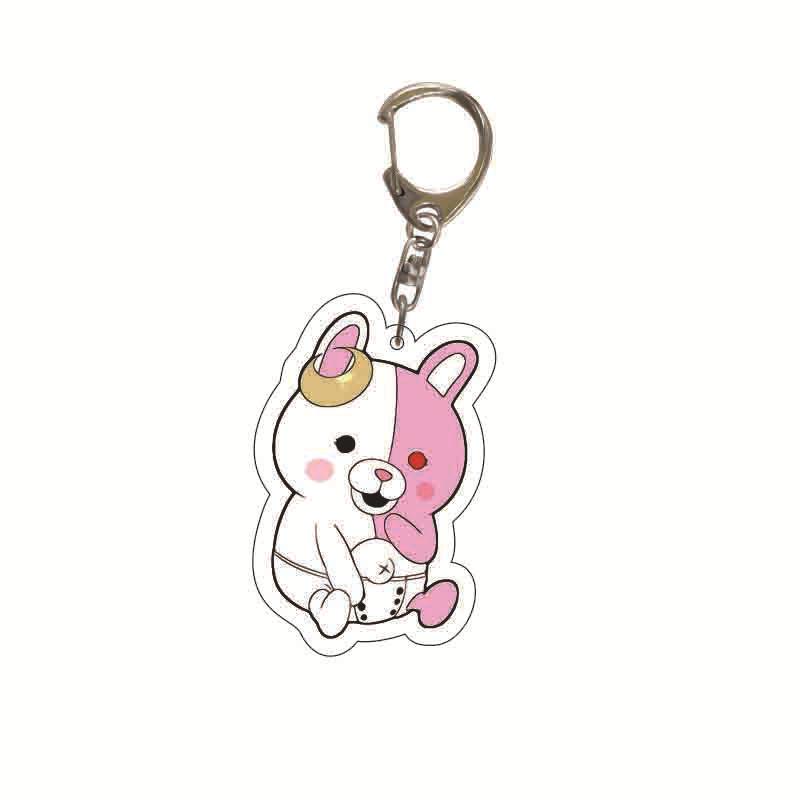 Danganronpa Monokuma, Makoto Naegi & Junko Enoshima Acrylic Keychain Charm Figure