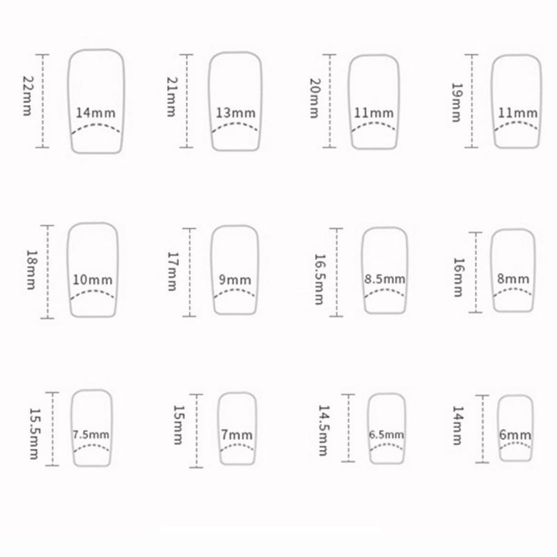 24pcs Acrylic Nail with Bows and Heart Designs Press On Nail Full Cover False Nail Manicure for Parties and Daily Wear
