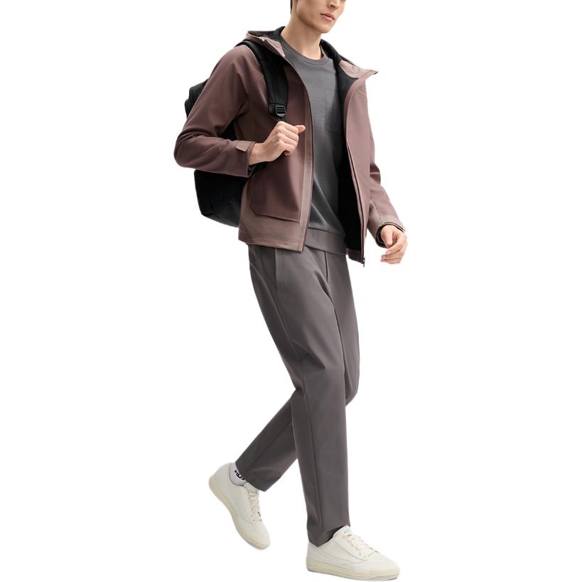 Fila Blue Series Fashion Comfortable Versatile Hooded Jacket Men Jackets Brown F11M512706F-WI