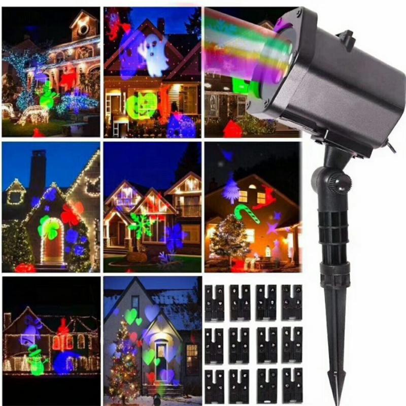 Christmas Projection Light LED Projection Lamp Garden Lawn Stage Lights for Outdoor Use Waterproof Decor