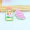 10Pcs New Cute Acrylic Fruit Beverage Series Flat Back Cabochon Scrapbooking Hair Bow Center Embellishments DIY Accessories
