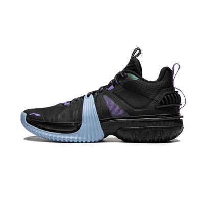 Li Ning Storm 2024 Amorti Respirant Léger Rebond Basse Tige Chaussures de Basketball Homme Noir ABFU017-1