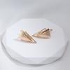 Fashion Glossy Dangle Earrings  Rose Gold Simple Triangle Earrings For Women High Quality Daily Fine Jewelry