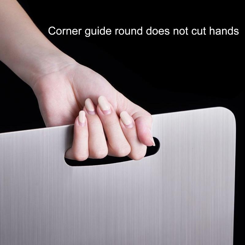 Meat Cutting Board Double Side Chopping Boards Unique Cutting Boards Stainless Steel Texture Suitable for Everyday Use