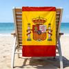 Spanish National Emblem Printed Beach Towel, Super Soft Microfiber, Perfect Gift Birthday, for Pool, Beach, Travel, for Family and Friends