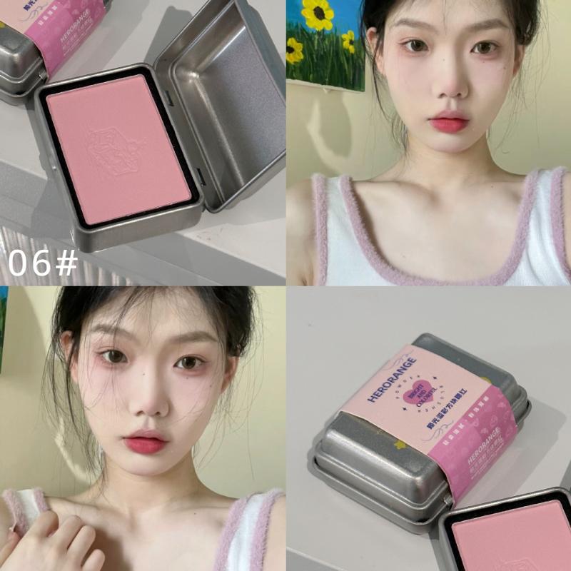 Kare Demir Kutu Allık Berrak ve Saf Kore Tatlı Kız Kardeş Yuanqi Doğal Uçmayan Pudra!