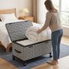 Space Saving Mobile Under Bed Organizer Large Capacity Transparent Cover Storage Box  for Home