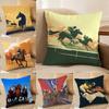 Competition Promotion Horse Racing Pillow Case Printing Pillowcase Living Room Sofa Cushion Cover Bedroom Room Decor