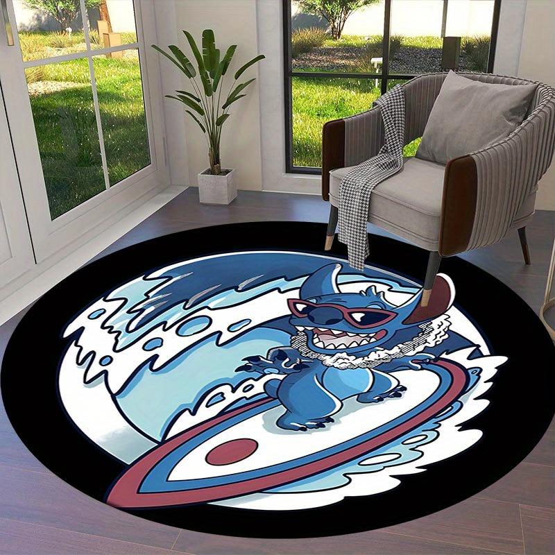 

1pc Disney Lilo and Stitch Pattern Round Area Rug, Bedroom Living Room Floor Mat, Playroom Bedroom Living Room Indoor Decor Rug, Aesthetic R 80cm/31.5in