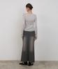 Loutaideu Denim Maxi Skirt [Charcoal]