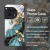 Ästhetische Blumenmarmor-Textur Kunst Gehärtetes Glas Handyhülle für OnePlus 13R 12 11 10 Pro ACE2 ACE3 Nord CE4 CE3 CE2 Lite Hülle