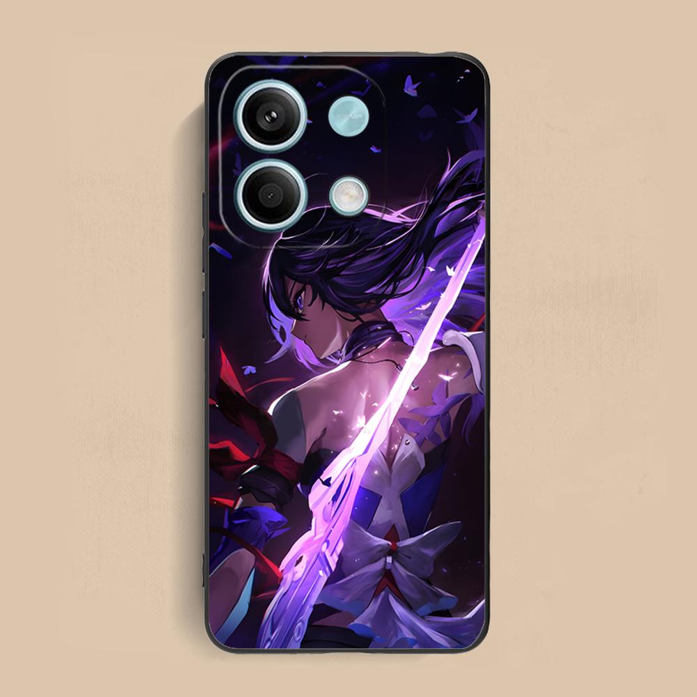 HSR Seele Matte TPU Mobile Phone Case for Xiaomi Redmi Note 14 13 12 11 S Pro Plus 4G 5G Colorful Printing Cover