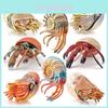 Hermit Crabs Marine Life Pvc Model Set With Realistic Sea Creatures For Children Educational