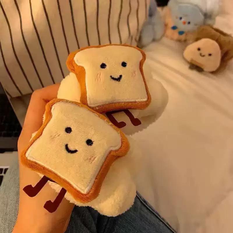 Cute Cartoon Toast Face Washing Waterproof Wristbands - Absorbent, Moisture-Proof Wrist Guards for Toiletries and Sweat Absorption.