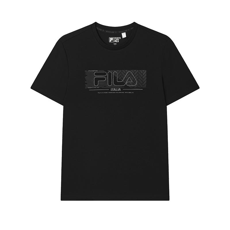 New FILA WHITE T Shirt Men's Jet Black F11M523101F-BK