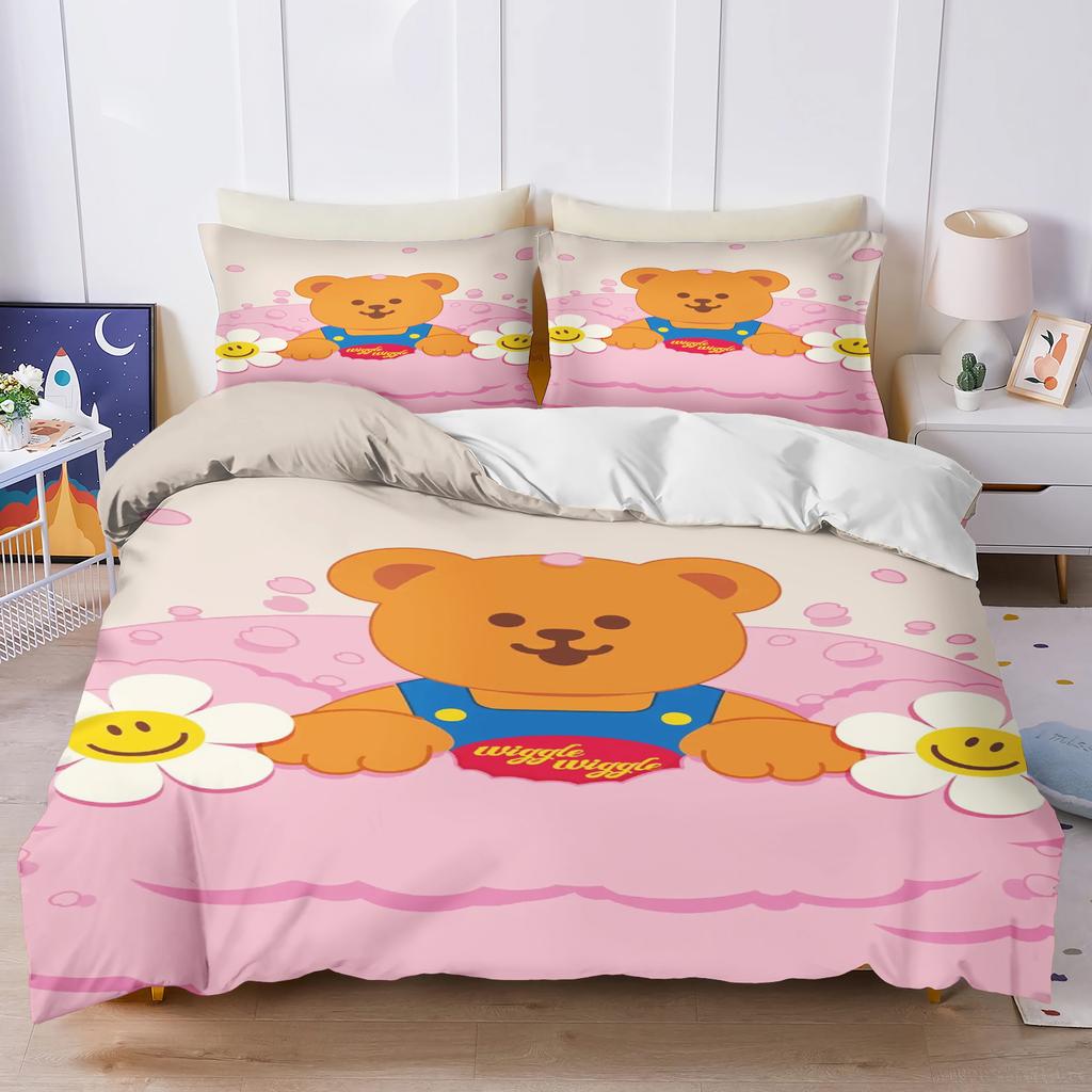 Wiggle Wiggle Duvet Cover Set Comforter Bedding 3D Children'S Bedding Set 3-Piece 1 Quilt Cover King Size