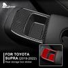 Äkta kolfiberdekal för Toyota Supra GR A90 A91 MK5 -2025 Bil Bakre förvaringslåda Lock Interiör Bilstyling Tillbehör