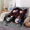 Kiss Band Poster Art Flannel Blanket Super Soft Warm Cozy Blanket For Sofa Bed Office Travel Allseason Home Decor Gift