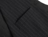 Men's Double-Breasted Striped Stretch Suit Set, Loose Fit, Plus Size for Big & Tall, Perfect for Weddings.