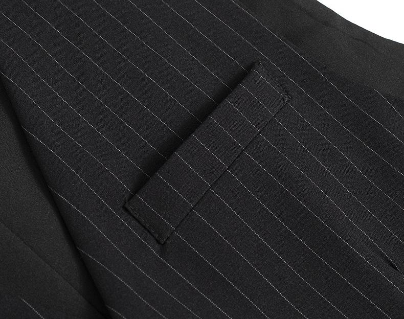 Men's Double-Breasted Striped Stretch Suit Set, Loose Fit, Plus Size for Big & Tall, Perfect for Weddings.