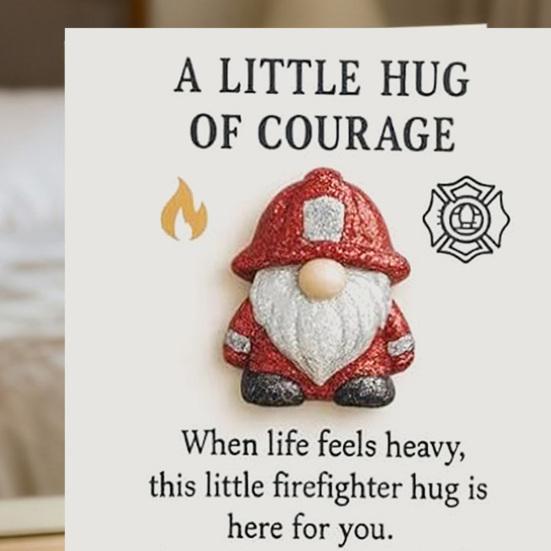 Yousheng Firefighter Pocket Guardian Mini Firefighter Pocket Hug Token A Little Hug of Courage Keepsake Inspirational Gift for Firefighters