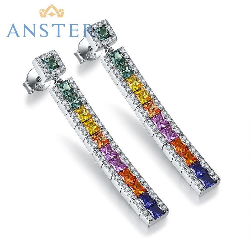 

Lab-Grown Rainbow Gemstone Stud Earrings