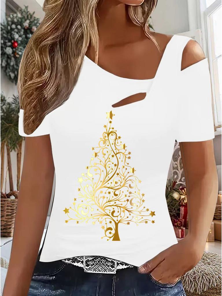 Women's New Casual Top Christmas Halloween Christmas Gift Tops Shirt Blouse