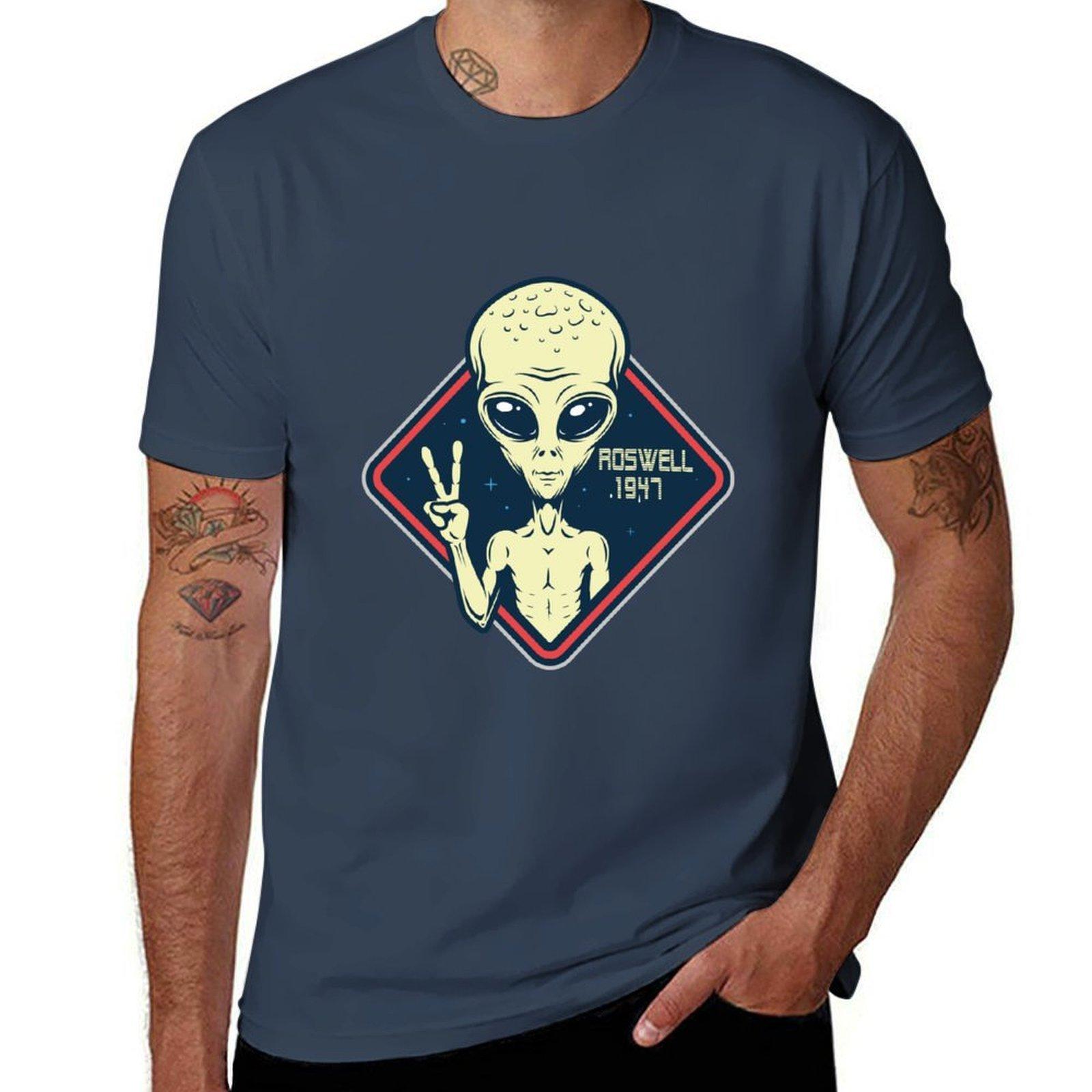 Roswell 1947 Alien New Mexico TShirt High Elasticity Sports Tee Shirt S