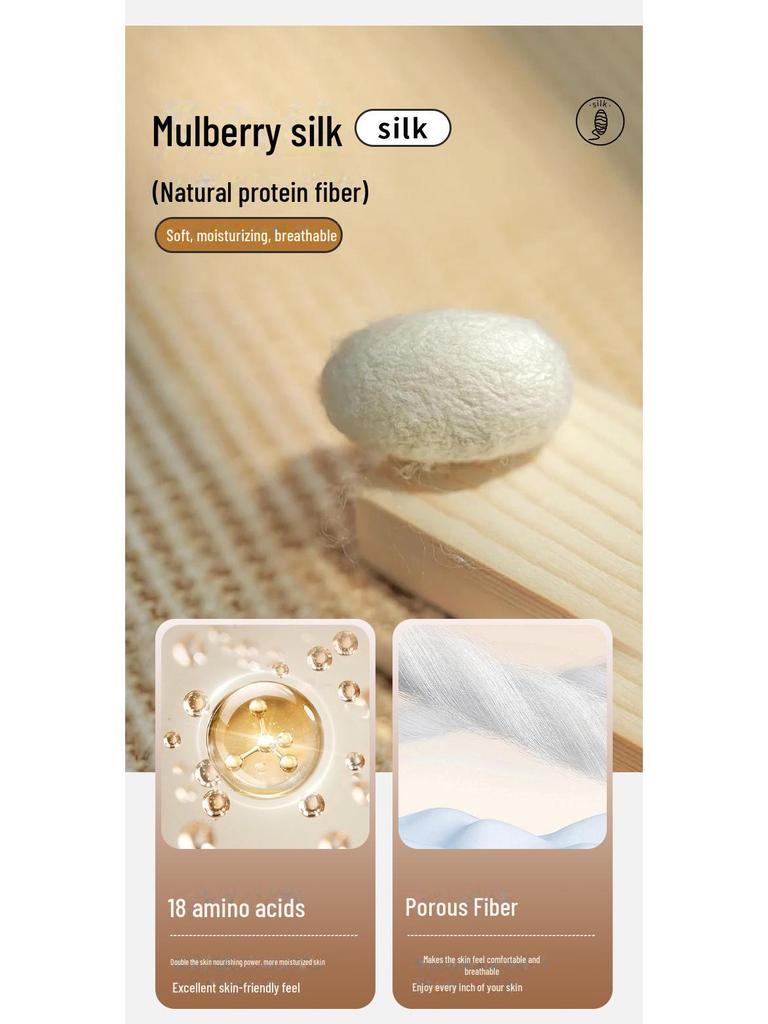 Haosangyuan Silk Mulberry Chest Pad with Moisture-Wicking, Skin-Friendly Thermal Underwear (Super Soft)