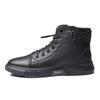 Fashion Genuine Leather Business Short Boots Men's New Autumn Winter 2024 British Fashion Plush Flat Shoes Trend Casual Shoes Soft
