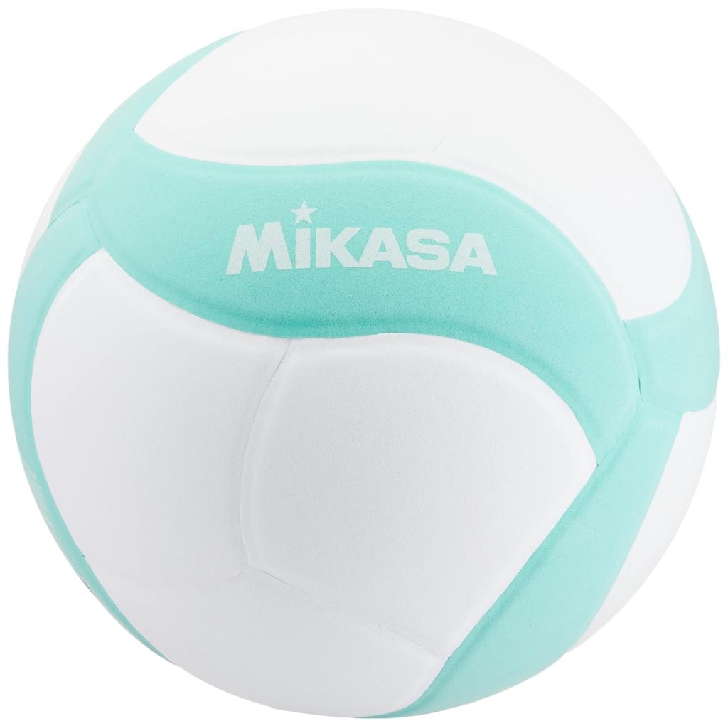 MIKASA Smile Lesson Volleyball, Size 4, 210g, White/Green, VS210W-W-G, Recommended Internal Pressure: 0.10-0.15 kgf/cm²
