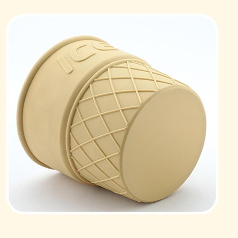 Silicone Ice Cream Container Double-layer Ice Bucket with Lid Dishwasher Safe Ice Making Mould Kitchen Accessories