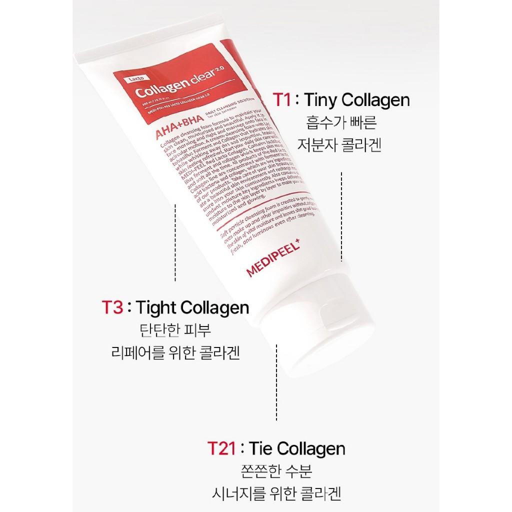 MEDIPEEL Red Lacto Collageen Clear 2.0 Bouncy Huid Reinigingsschuim 300ml