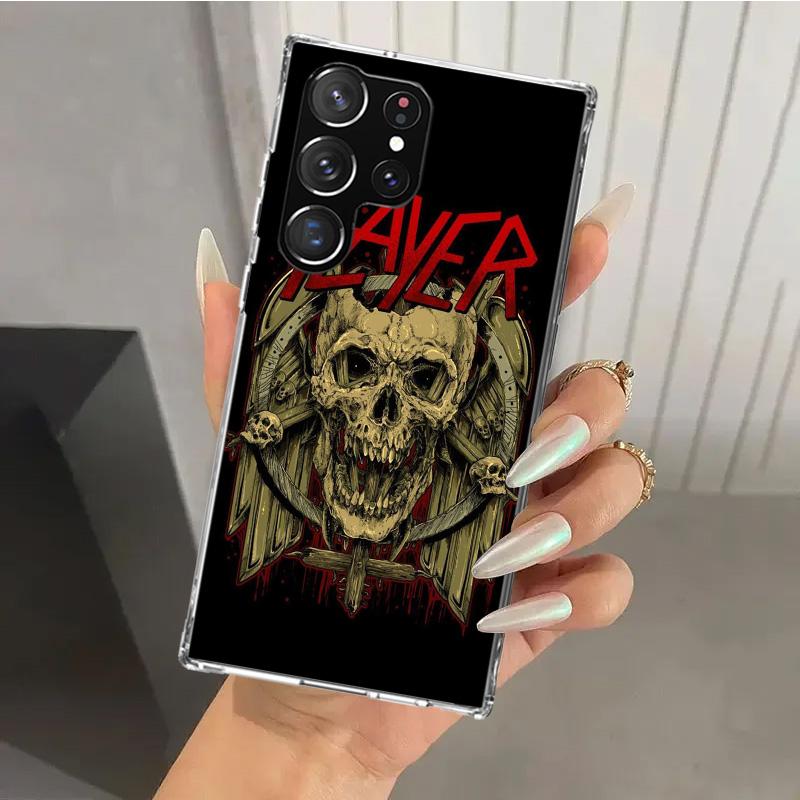 Slayer Heavy Metal Rock Band Phone Case for Samsung Galaxy S26 S24 S23 Ultra S25 Edge S22 S21 Plus S20 FE + Soft Print Shell Fun