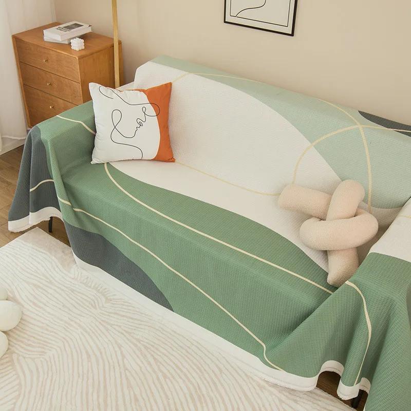 Polyester Baumwolle Bedrucktes Sofa Handtuch Chenille Sofa Decken All-Inclusive Überwurfstoff Vier Jahreszeiten Sofa Handtuch Anti Katzenkratzer