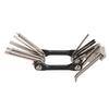Bike Repair Tool 11 in 1 Light Folding Tool Durable Easy Carry Daily Operations Bike Wrench SetBlack