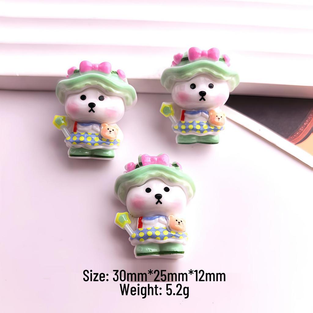 Lina Bear Resin Ornaments: DIY Cream Glue, Phone Case, Hair Accessories, Shoe Buckles