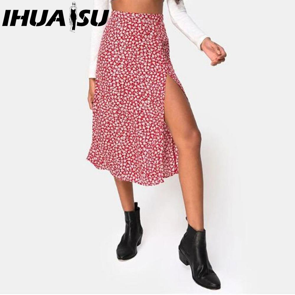 IHUASU Dámská módní ležérní letní jarní sukně