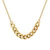 European & American Bold Thick Chain Patchwork Necklace for Women - Hip Hop Trend, 18K Gold-Plated Titanium Steel Jewelry