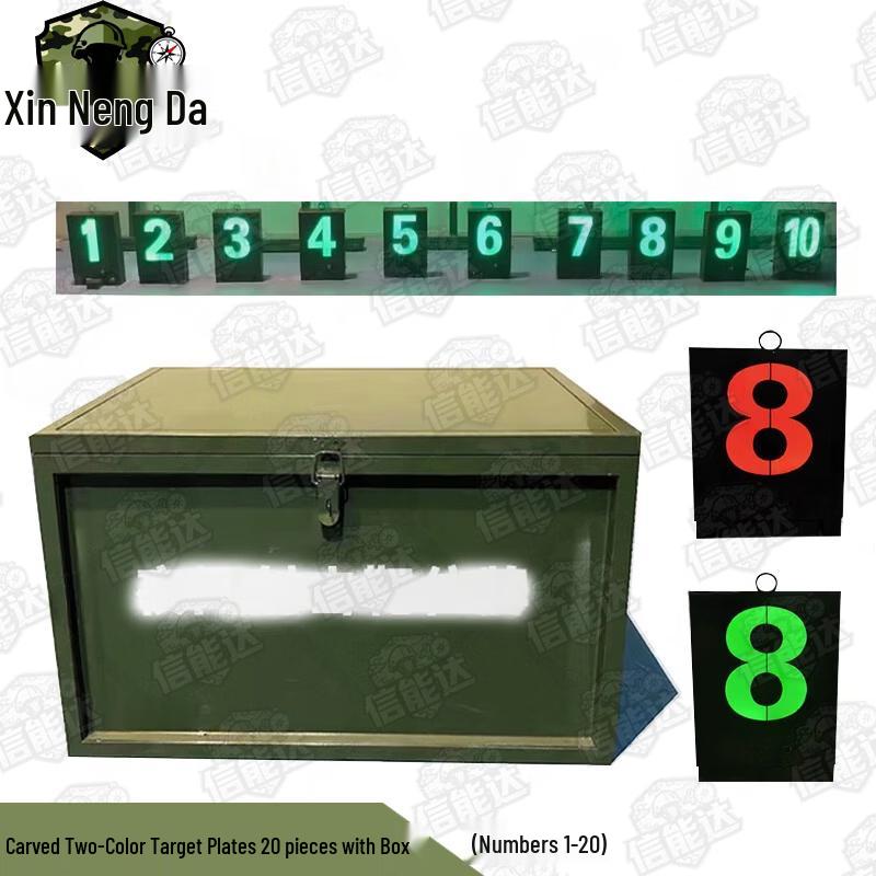 Xinnengda Engraved Two-Color Target Number Plate Set