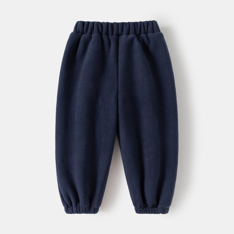 Children's pants thickened boys' casual pants fleece boys' going out warm leggings baby autumn and winter children's pants