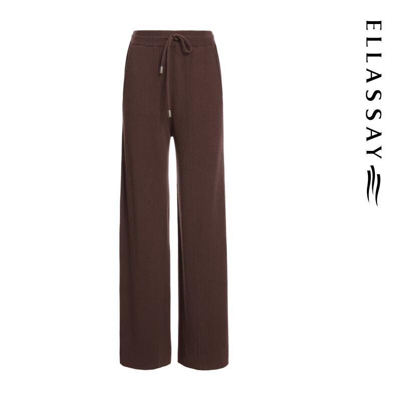 ELLASSAY Women's Merino Wool Blend Straight-Leg Pants