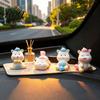 Office Desk Ornament Cute Unicorn Ornaments Micro Landscape Decorative Resin Figures Compact Healing Figurine for Home Car Dashboard Desktop