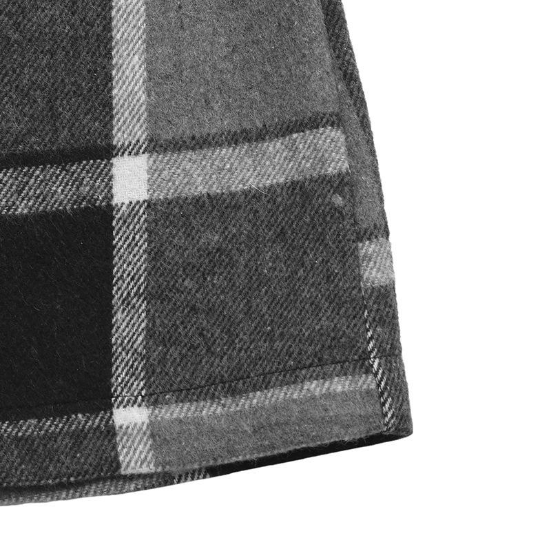 2025 Herbst Damen Karierte Schnürweste Jacke mit Revers