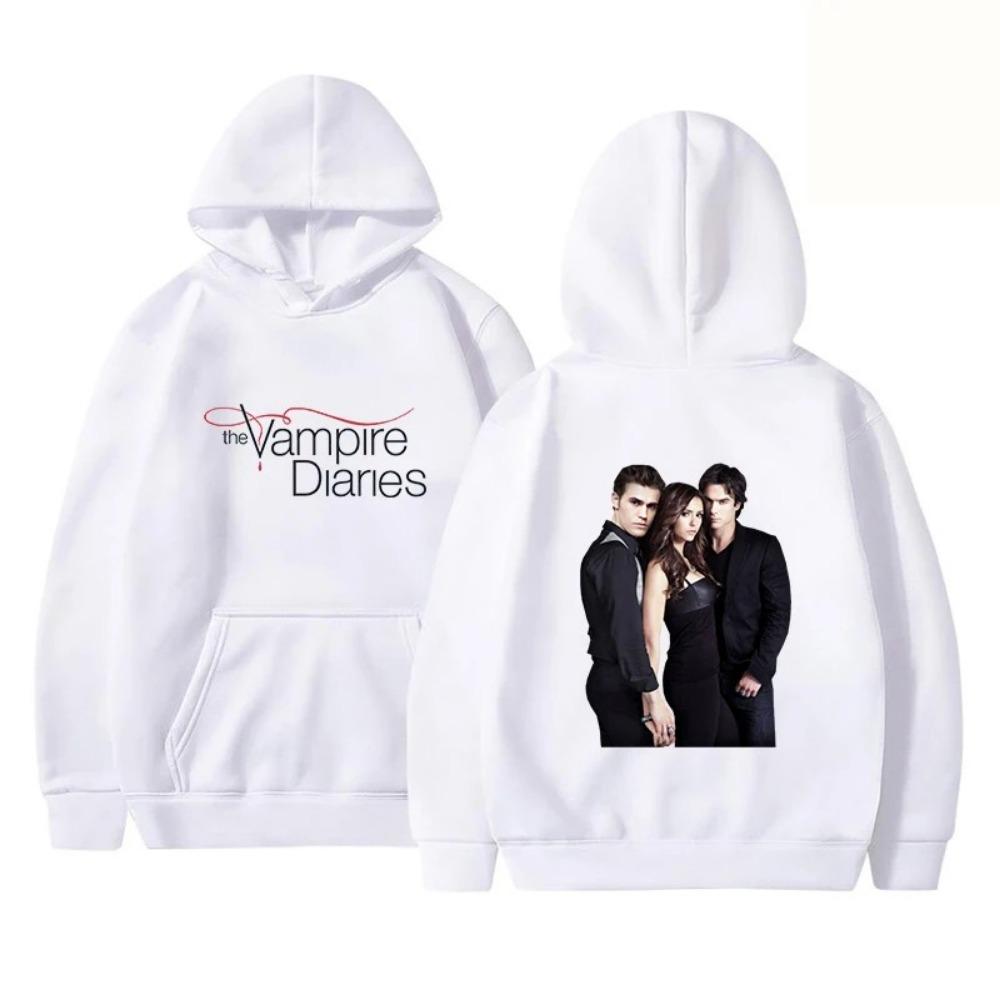 Classic American TV Series The Vampire Diaries Peripherals Hoodies Women Harajuku Pullovers Streetwear Fashion Sweatshirt