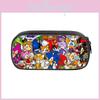 Borsa porta cancelleria a strato singolo stampata con personaggio dei cartoni animati Sonic per studenti e adolescenti