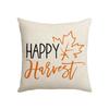 New Autumn Thanksgiving Pillow Cover Home Sofa Cushion Cover Linen Maple Leaf Pumpkin Car Pillow
