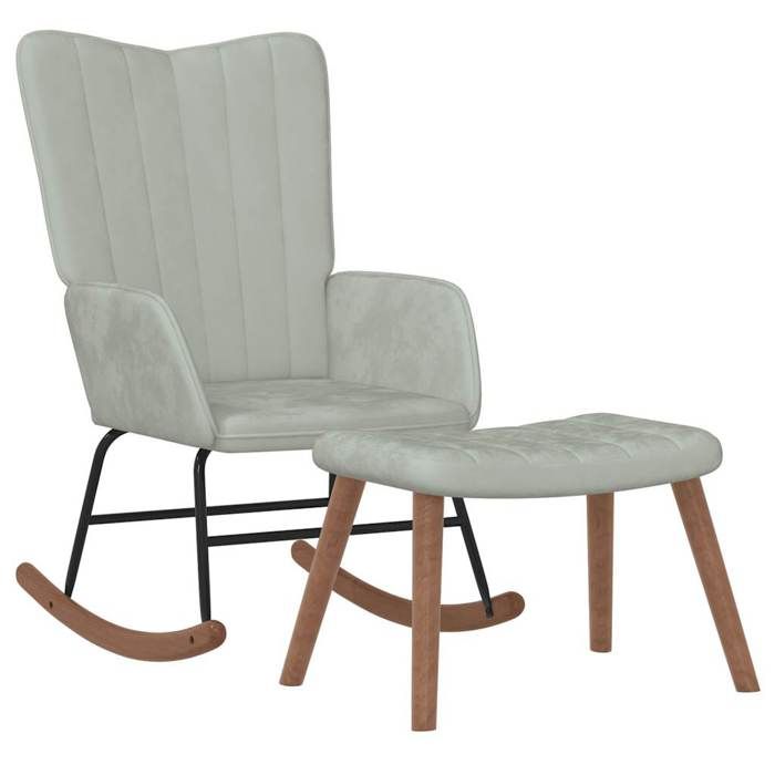 VidaXL Chaise à Bascule avec Repose-pied Chaise de Relaxation Siège de Relaxation Fauteuil de Salon Salle de Séjour Salon 327754